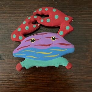 Colorful Crab Brooch